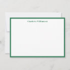 Cute Kelly Green Border Personalised Stationery