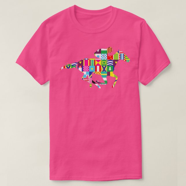Cute Kentucky Horse Racing Silks  T-Shirt (Design Front)