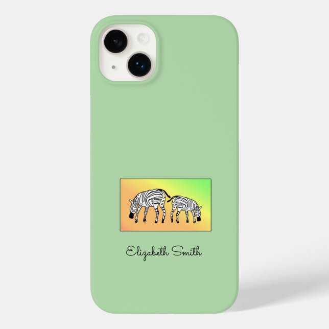 Cute Kenyan Zebras iPhone / iPad case (Back)