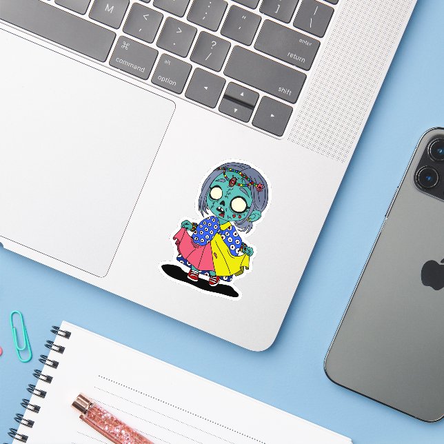Cute Kenyan Zombie (Laptop w/ iPhone)