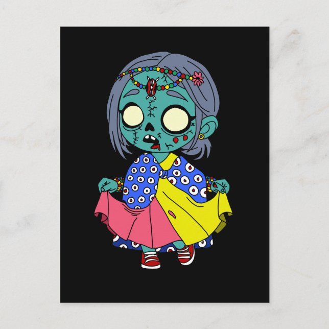 Cute Kenyan Zombie Postcard (Front)