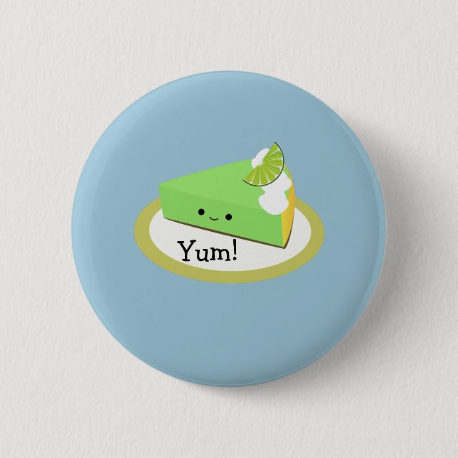 Cute Key Lime Pie 6 Cm Round Badge (Front)