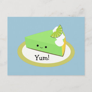 Cute Key Lime Pie Postcard