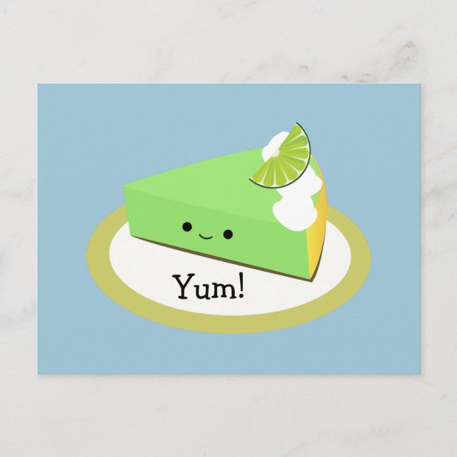 Cute Key Lime Pie Postcard (Front)