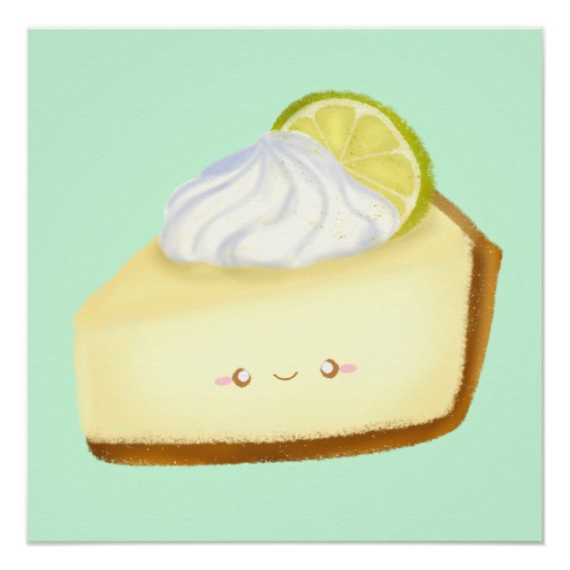 Cute Key Lime Pie Poster (Front)