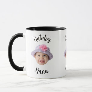 Cute Kid Baby Face Photo Child Name Nana Mug