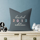 Cute Kid Birth Year Limited Edition Rainbow Pastel Cushion<br><div class="desc">Introducing our adorable custom Cute Kids Birth Year Limited Edition Rainbow Pastel Throw Pillow! This modern and fun pillow is the perfect addition to any child's bedroom or play area as it features a colourful rainbow design in pastel shades that will brighten up any space. But what makes this pillow...</div>