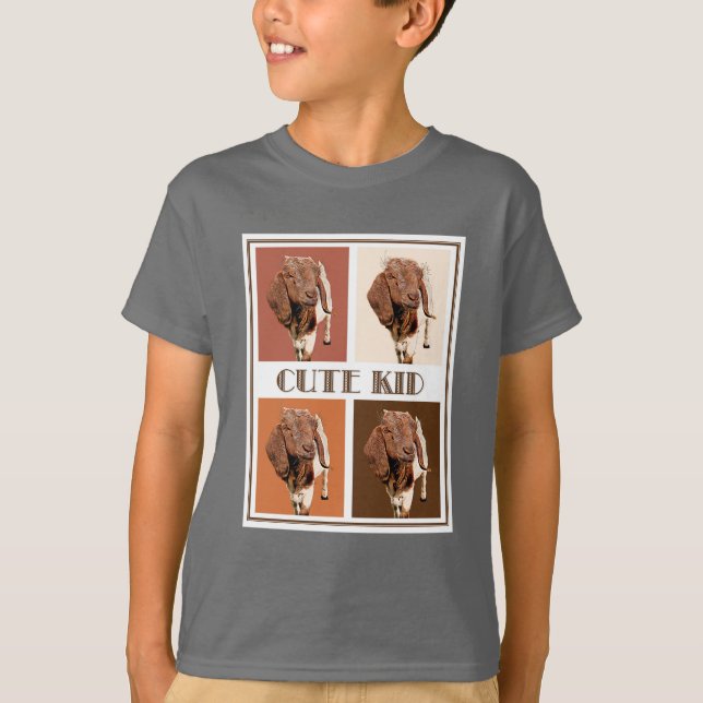 Cute Kid - Block Art T-Shirt (Front)