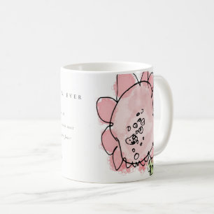 Cute Kid Drawn Pink Flower Botanical Mother's Day Coffee Mug