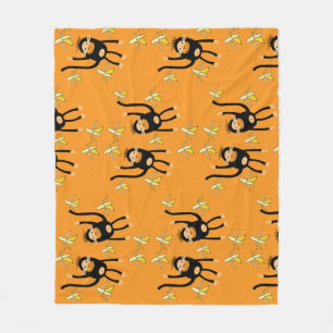 Cute Kid Monkey Fleece Blanket