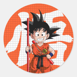 Cute Kid Warrior Anime Art Classic Round Sticker