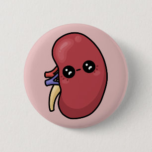 Cute Kidney - Human Biology 6 Cm Round Badge
