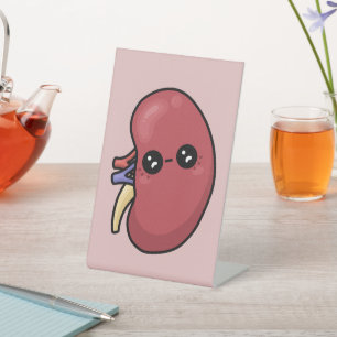 Cute Kidney - Human Biology Pedestal Sign