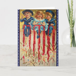 Cute Kids 4th of July Card