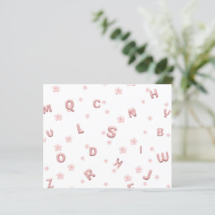 Cute kids ABC Alphabet flower Children school