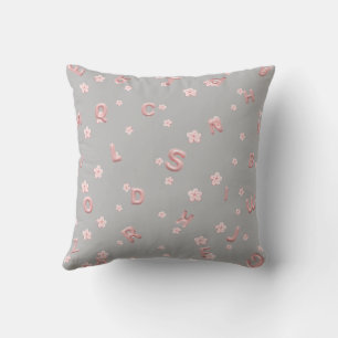 Cute kids ABC Alphabet flower Children school Cushion