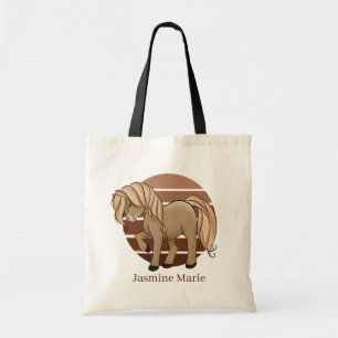 cute kids add name horse lovers Tote Bag