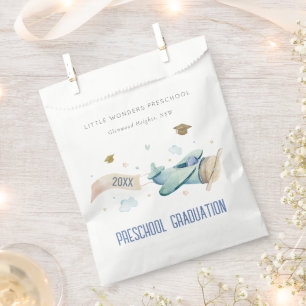 Cute Kids Airplane Sky Stars Preschool Graduation Favour Bags