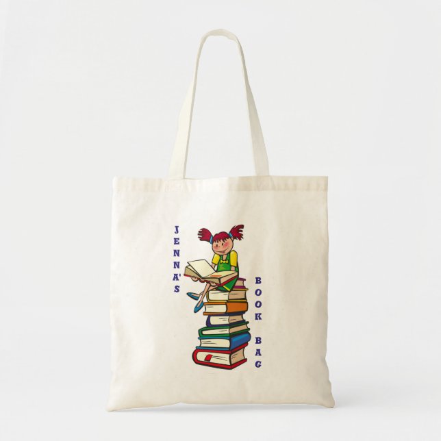 Cute Kid's and Reader's Tote/Book Bag (Front)