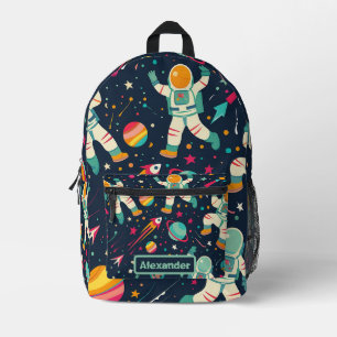 Cute Kids Astronaut Custom Printed Backpack