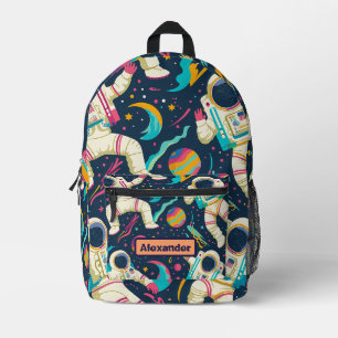 Cute Kids Astronaut Custom Printed Backpack