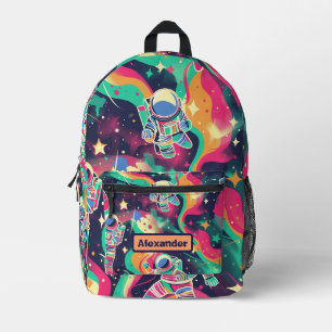 Cute Kids Astronaut Custom Printed Backpack