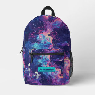 Cute Kids Astronaut Custom Printed Backpack