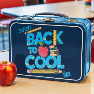 Cute Kid's Back To School Metal Lunch Box