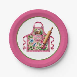 Cute kids baking Birthday party Paper Plate