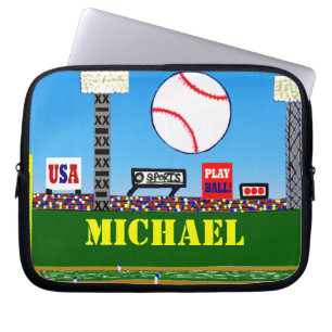 Cute Kids Baseball Sports Laptop or Tablet Case