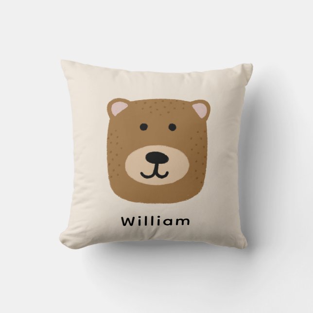 Cute kids bear head cushion (Front)