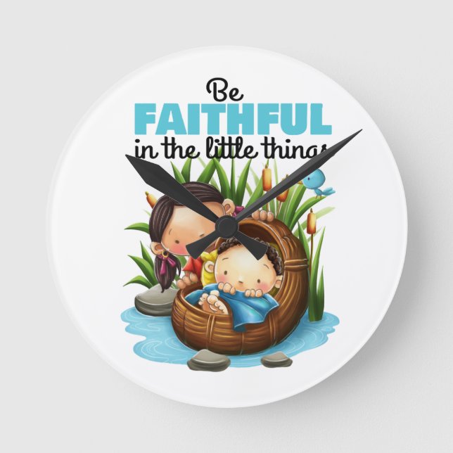 Cute kids Bible verse wall clock (Front)