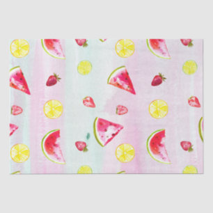 Cute Kids Birthday Watermelon Lemon  Tissue Paper