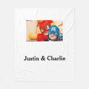 Cute kids boys girls photo family gifts name moder fleece blanket