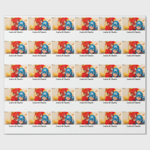 Cute kids boys girls photo family gifts name moder wrapping paper