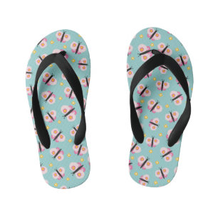 Cute kids butterfly pattern kid's flip flops