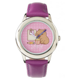 Cute Kids Capybara Popcorn Snack Time Watch