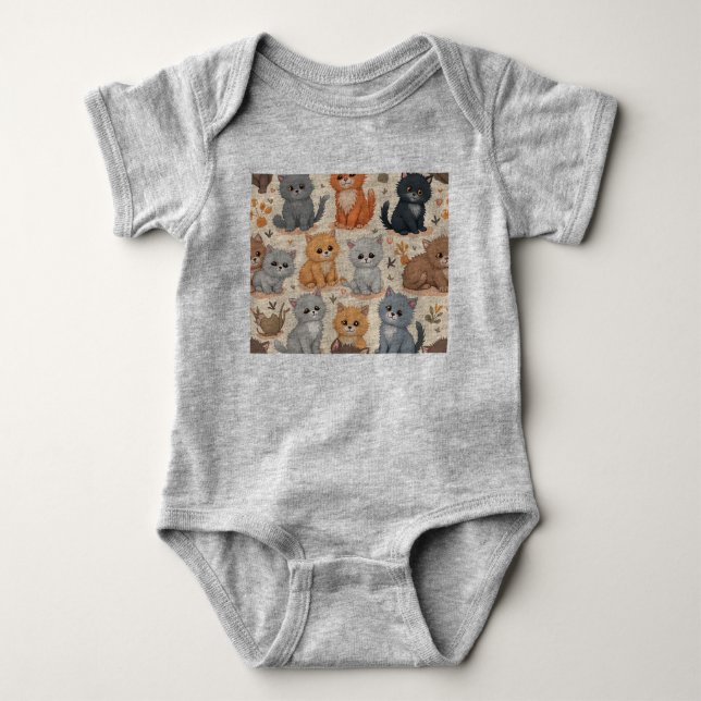 Cute kids cat bodysuits (Front)