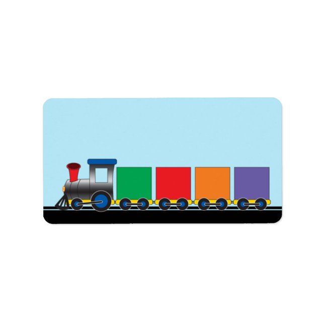 Cute Kid's Choo Choo Train Label (Front)