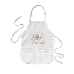 Cute Kids Christmas Apron for Cookie Baking