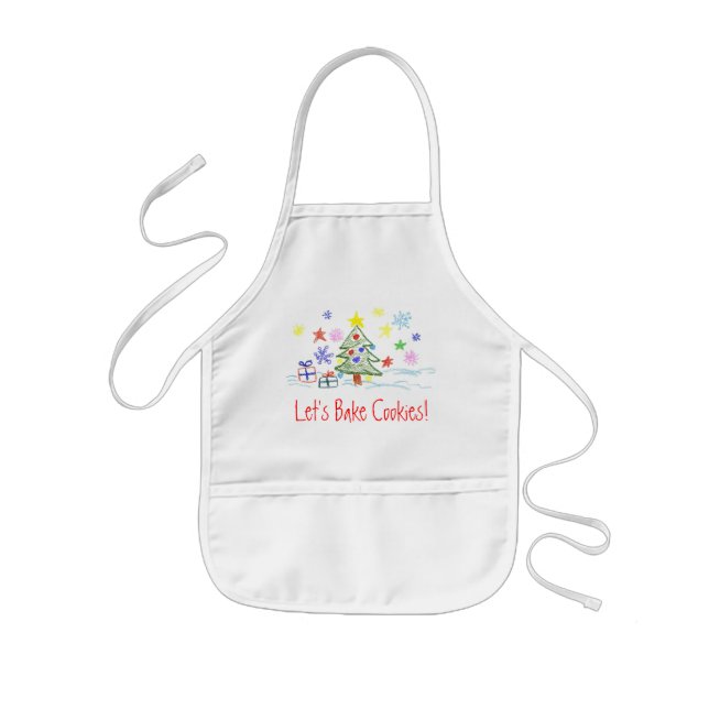 Cute Kids Christmas Apron for Cookie Baking (Front)