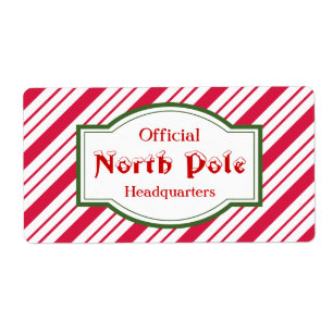Cute Kids Christmas North Pole Gift Labels