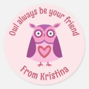 Cute Kids Classroom Valentines Day Sticker