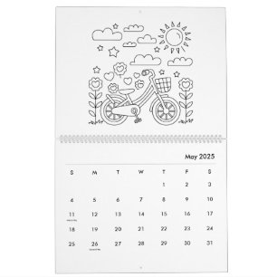 Cute Kids Colouring Book Calendar