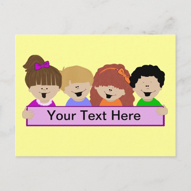 Cute Kids Daycare Postcard (Front)