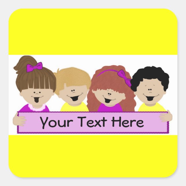 Cute Kids Daycare Stickers (Front)