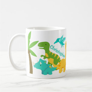 Cute Kids Dinosaur Personalised Coffee Mug