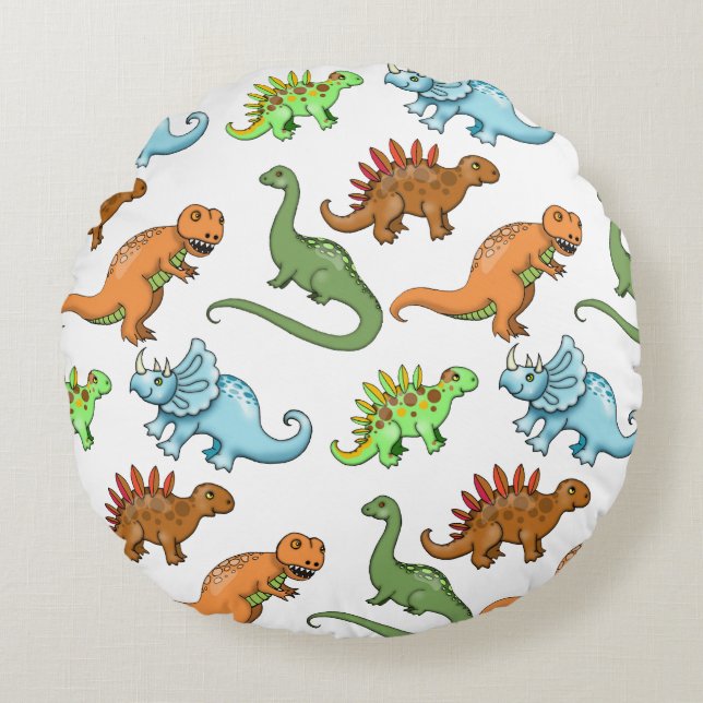 Cute Kids Dinosaur Pillow (Front)