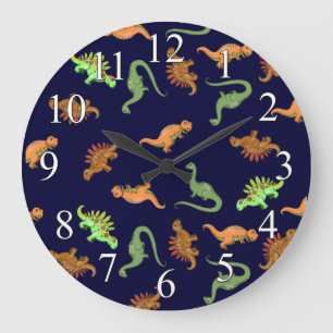 Cute Kids Dinosaur Wall Clock