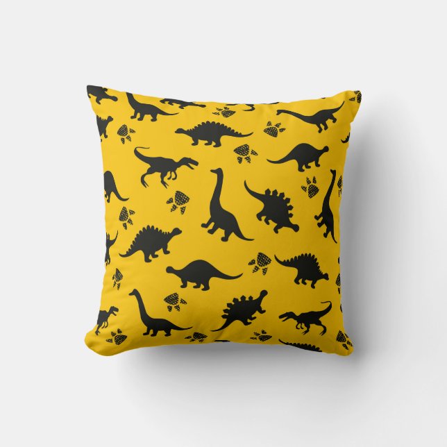 Cute kids dinosaurs pattern Colourful dinosaurs on Cushion (Front)